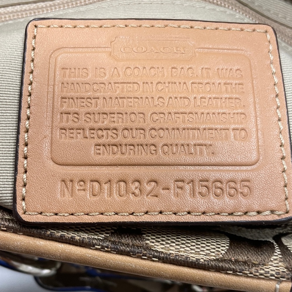 Coach Tan and Brown Signature Satchel - Picture 5 of 5
